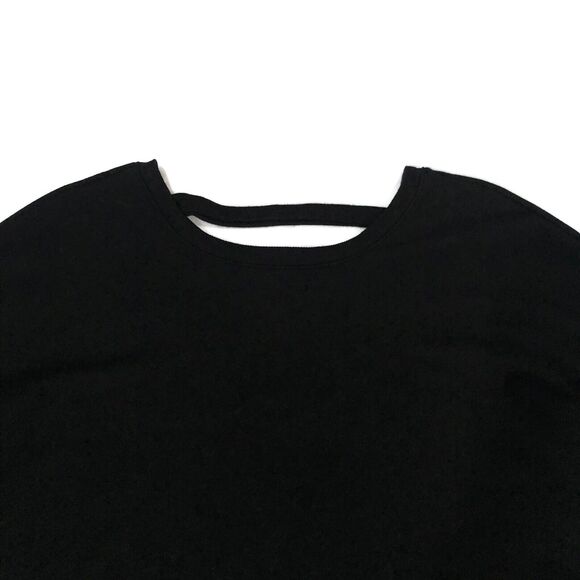 Splendid Womens Black Dress North Coast French Terry Shirred Popover Size M NWOT - Picture 10 of 12